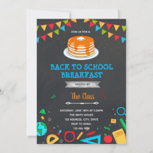 Back to school breakfast invitation