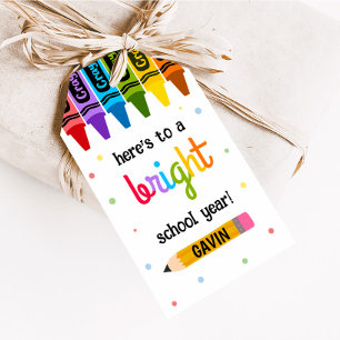 Back to School Bright School Year Favor Tags