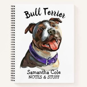 Back to school Bull Terrier Notebook