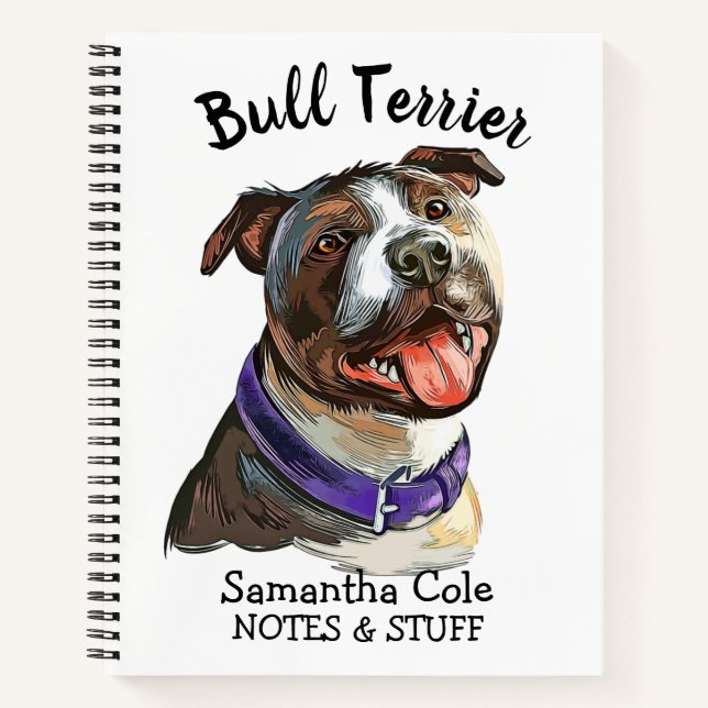 Back to school Bull Terrier Notebook (Front)