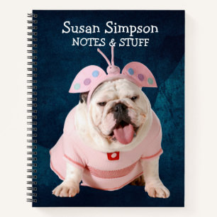 Back to school Bulldog in a costume Notebook