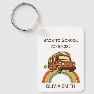 Back to School Bus Keychain