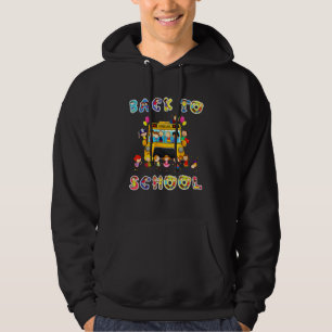 Back To School Bus Station First Day Of School Bus Hoodie