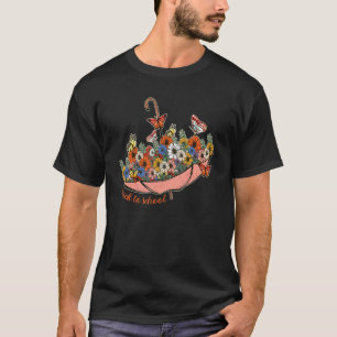 Back To School Butterfly Umbrella With Flowers For T-Shirt