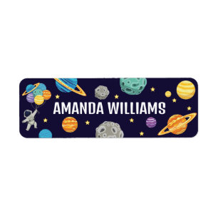 Back to school Cartoon Space Planets Astronaut