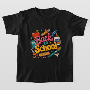 Back to School Cartoon Supplies T-Shirt