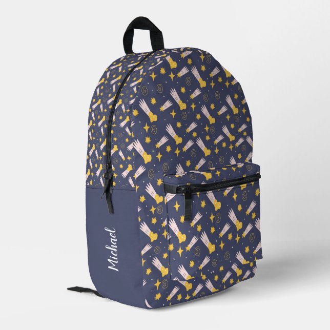 Back To School - Celestial Wonder Personalised  Printed Backpack (Back Corner Left)