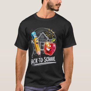 Back To School Chalk Teacher Funny Kids First Day T-Shirt