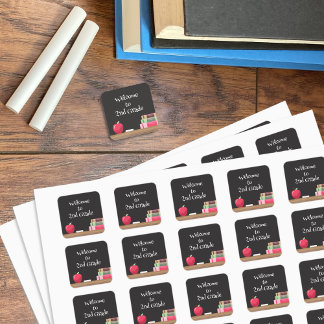 Back-to-School Chalkboard | Apple | Books Stickers