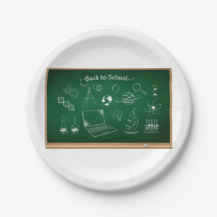 Back To School Chalkboard Paper Plate