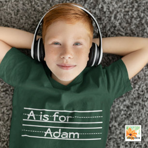 back to school chalkboard Personalised Alphabet T-Shirt