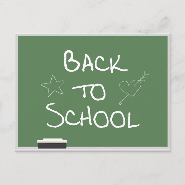 Back to School Chalkboard Postcard (Front)