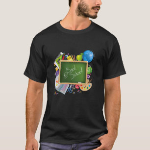 Back to School Chalkboard Supplies for Students an T-Shirt