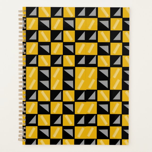 Back to School Chessboard Pattern – Rulers & Trian Planner (Front)