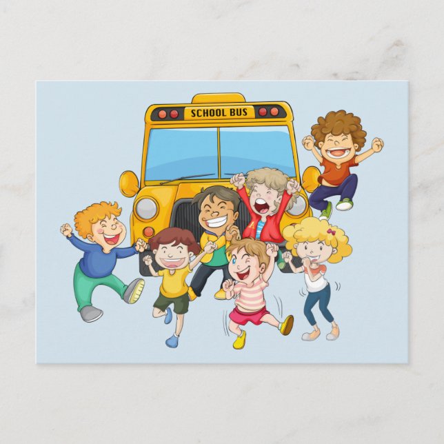 Back to school children postcard (Front)