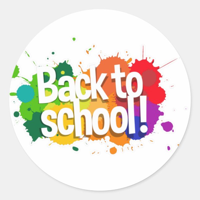 Back to School Classic Round Sticker (Front)