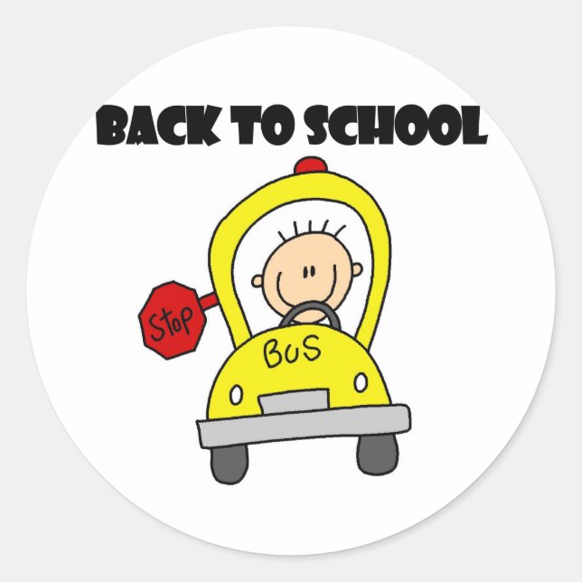 Back to School Classic Round Sticker (Front)