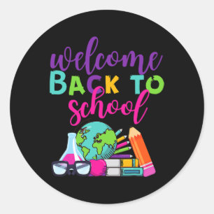 Back To School Classic Round Sticker