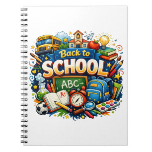 Back to School Colorful Illustration Notebook