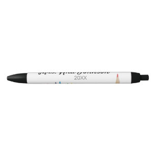 Back to school colour pencils add name class year black ink pen