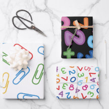 Back to school colourful numbers set of 3