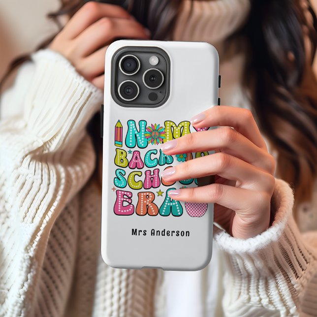 Back to school colourful retro teacher  Case-Mate iPhone case (Creator Uploaded)