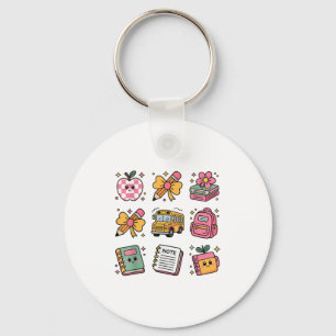 Back To School Coquette Bow First Day Of School To Key Ring