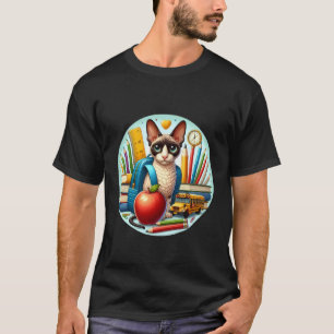 Back To School Cornish Rex Cat Boys Girls Student T-Shirt