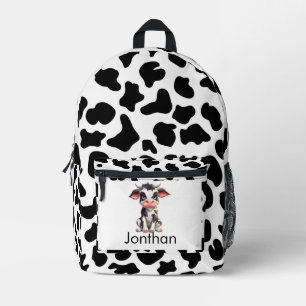 Back to School  Cow Black and White  Printed Backpack