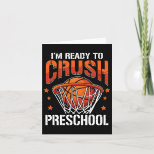 Back To School Crush Preschool Basketball Boys Kid Card