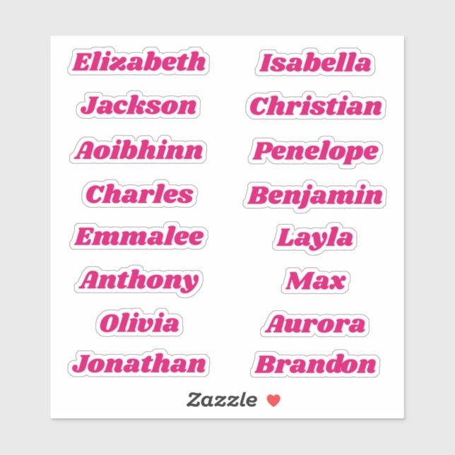 Back to School Custom Multiple Name Stickers (Sheet)