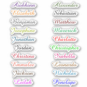 Back to School Custom Multiple Name Stickers