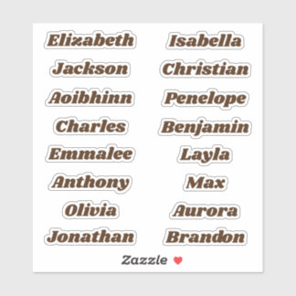 Back to School Custom Multiple Name Stickers