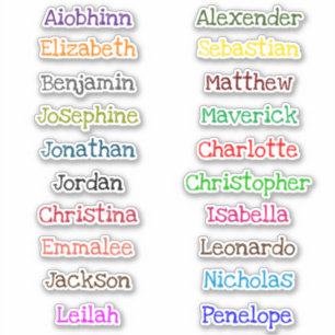 Back to School Custom Multiple Name Stickers