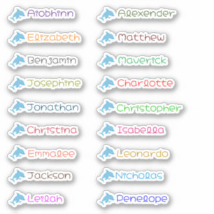 Back to School Custom Multiple Name Stickers