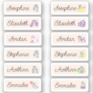 Back to School Custom Multiple Name Stickers