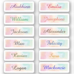 Back to School Custom Multiple Name Stickers