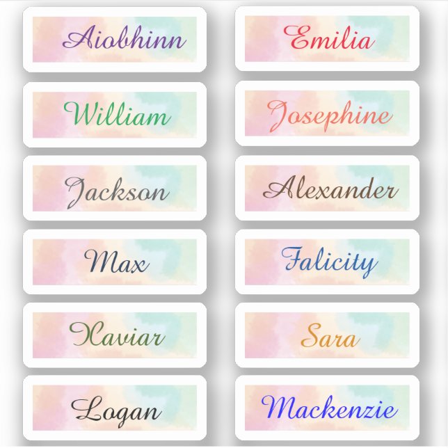 Back to School Custom Multiple Name Stickers (Front)