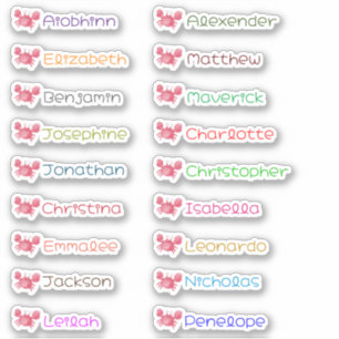 Back to School Custom Multiple Names Stickers