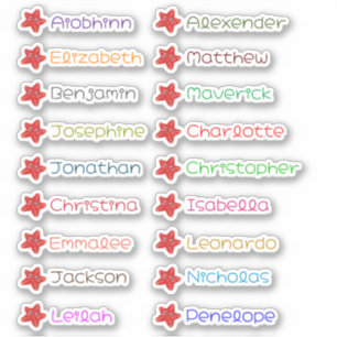 Back to School Custom Multiple Names Stickers