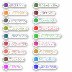 Back to School Custom Multiple Names Stickers