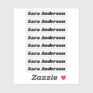 Back to School Custom Name Stickers