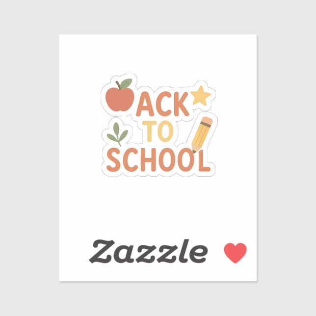 Back to School Custom Vinyl Sticker (Sheet)