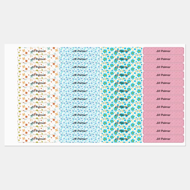 Back to school - cute and colourful flowers (Sheet)