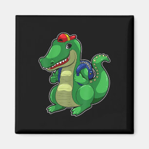 Back To School Cute Crocodile Funny Croc Backpack Magnet