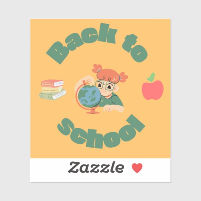 Back to School Cute Globe Stickers (Sheet)