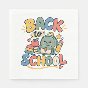 Back to School Cute Kawaii School Supplies Napkin