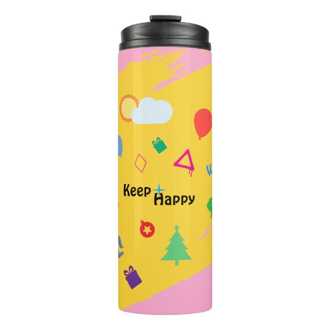 Back to School Cute Kids Thermal Tumbler (Front)