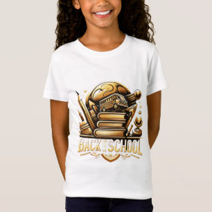 "Back to School" designee golden logo T-Shirt
