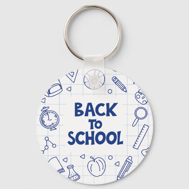 Back to School Doodle Keychain (Front)